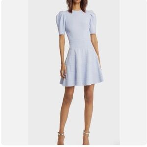 Ted Baker London Sky Blue Puff Sleeve Mini Dress